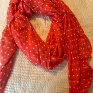 Salmon Polka Dot Lightweight Womens Scarf